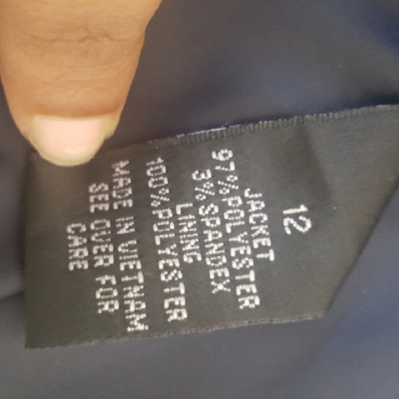 Navy & White crop blazer jacket - Picture 7 of 8